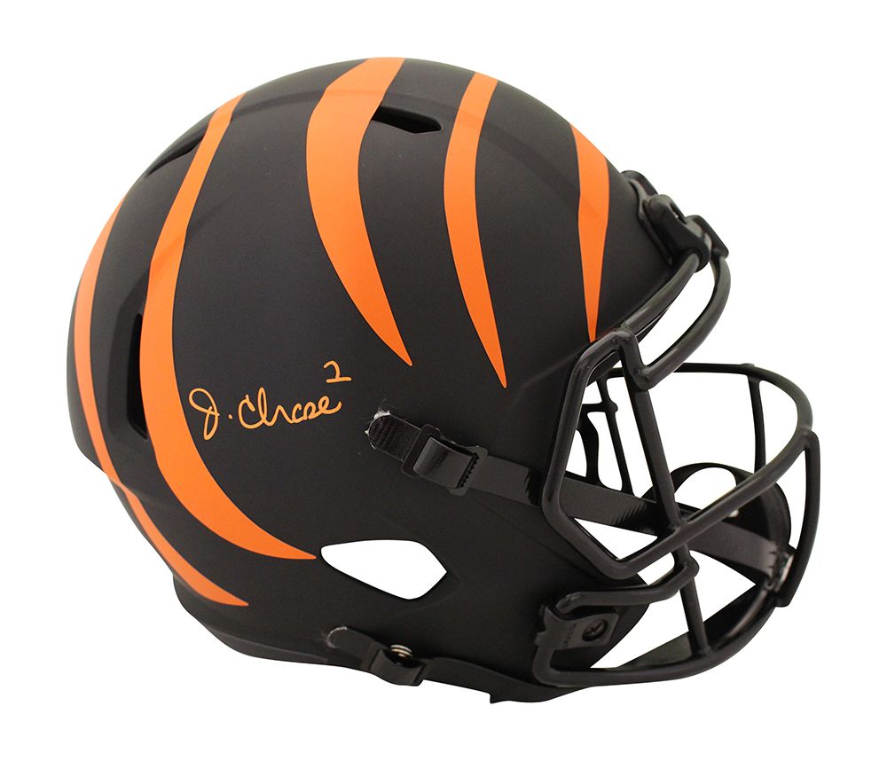 Ja&#39;Marr Chase Autographed Cincinnati Bengals F/S Eclipse Helmet Beckett