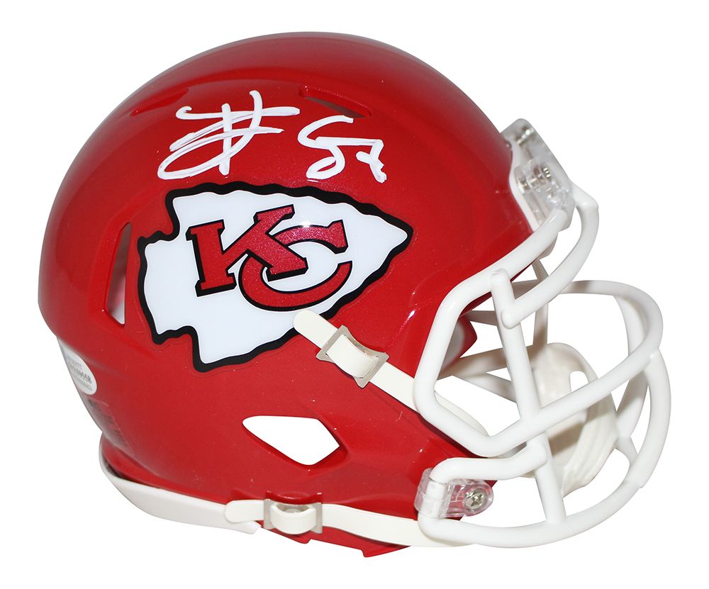Travis Kelce Autographed Kansas City Chiefs Speed Mini Helmet BAS