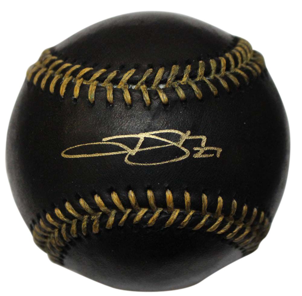 Trevor Story Autographed/Signed Colorado Rockies Black OML Baseball JSA