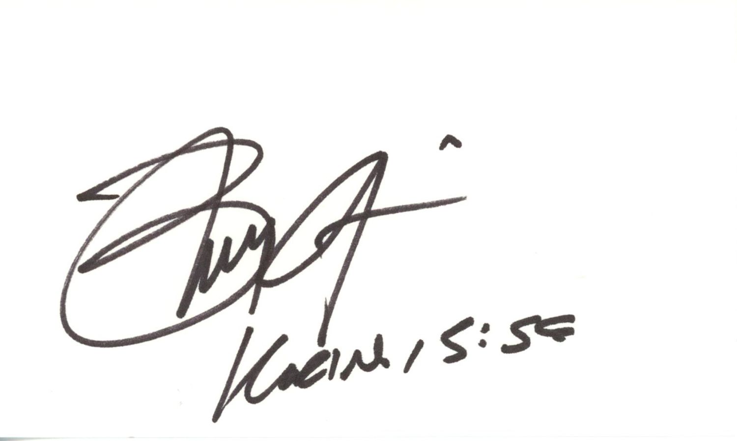 Brady Quinn Autographed Notre Dame Fighting Irish Index Card BAS 45395