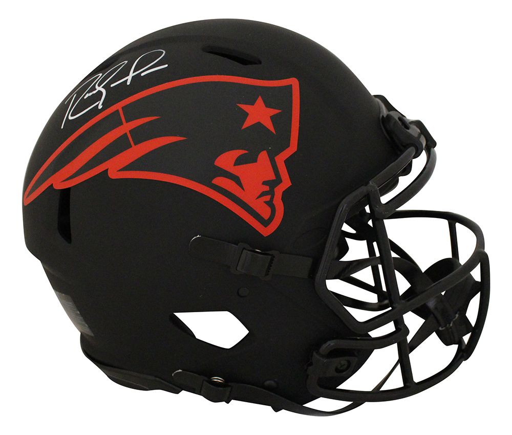 Randy Moss Signed New England Patriots Authentic Eclipse Helmet BAS