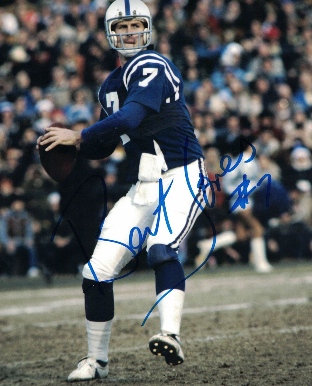 Bert Jones Autographed/Signed Baltimore Colts 8x10 Photo