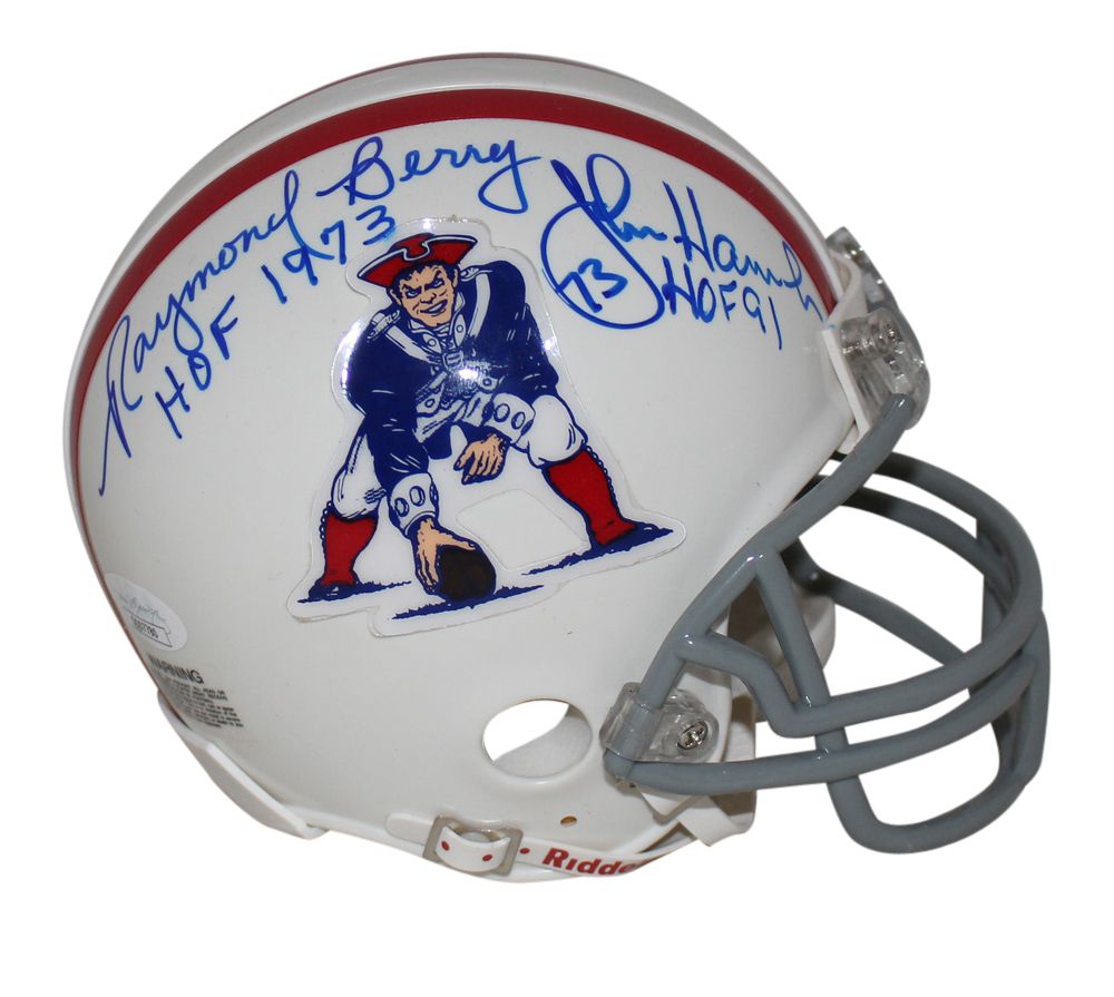 Hannah Berry Grogan &amp; Morgan Autographed Patriots TB Mini Helmet BAS