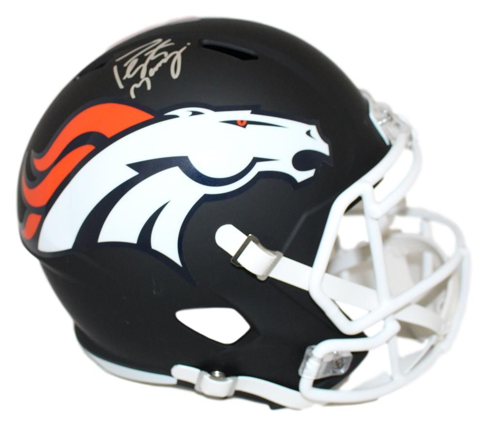 Peyton Manning Autographed Denver Broncos Black Matte Replica Helmet FAN