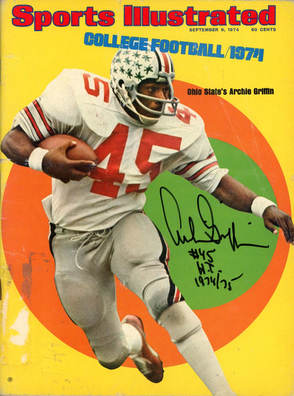 Archie Griffin Autographed 9/9/1974 Sports Illustrated Magazine HT Beckett