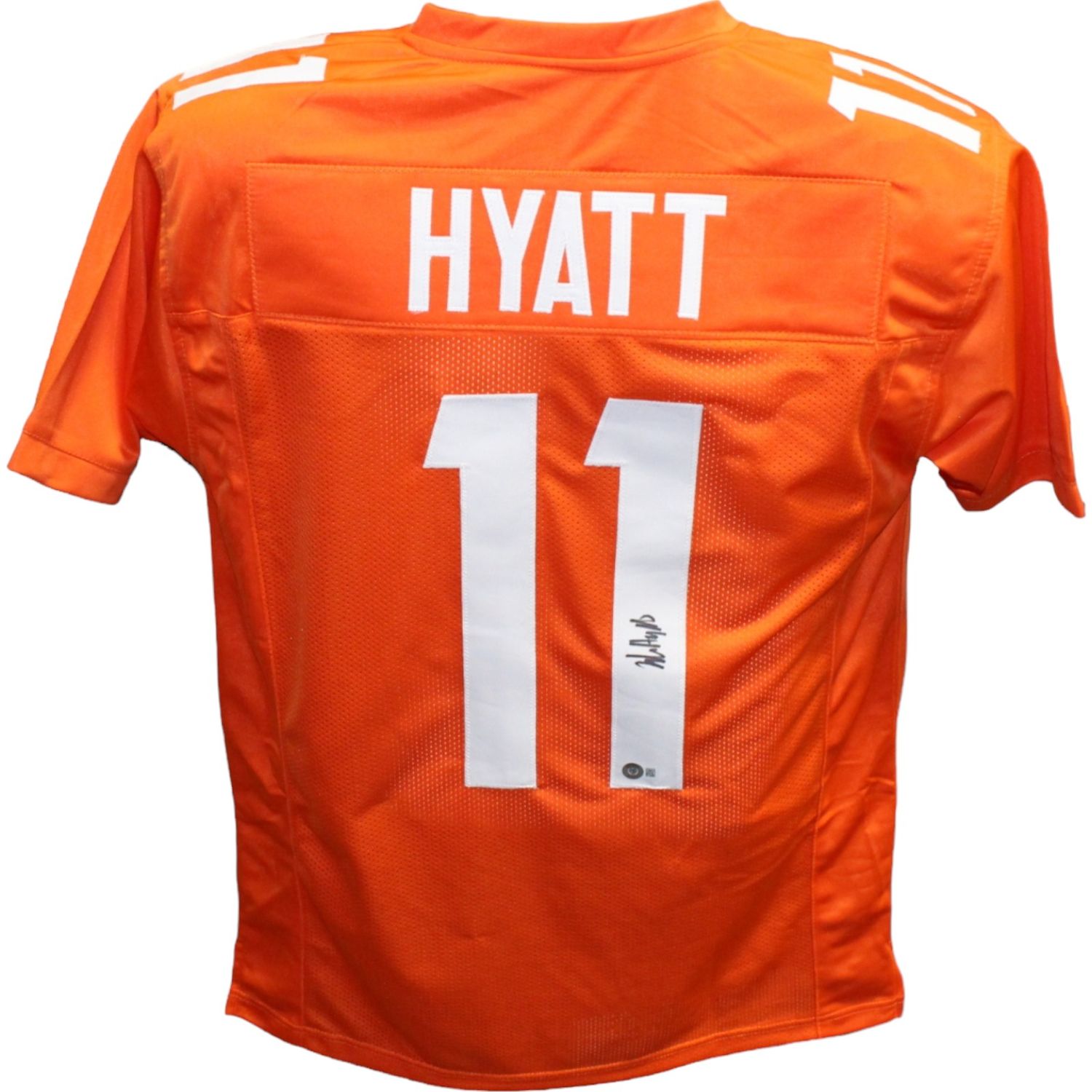 Jalin Hyatt Autographed/Signed College Style Orange Jersey Beckett