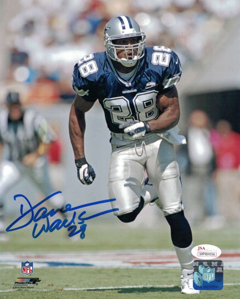 Darren Woodson Autographed Dallas Cowboys 8x10 Photo Blue JSA
