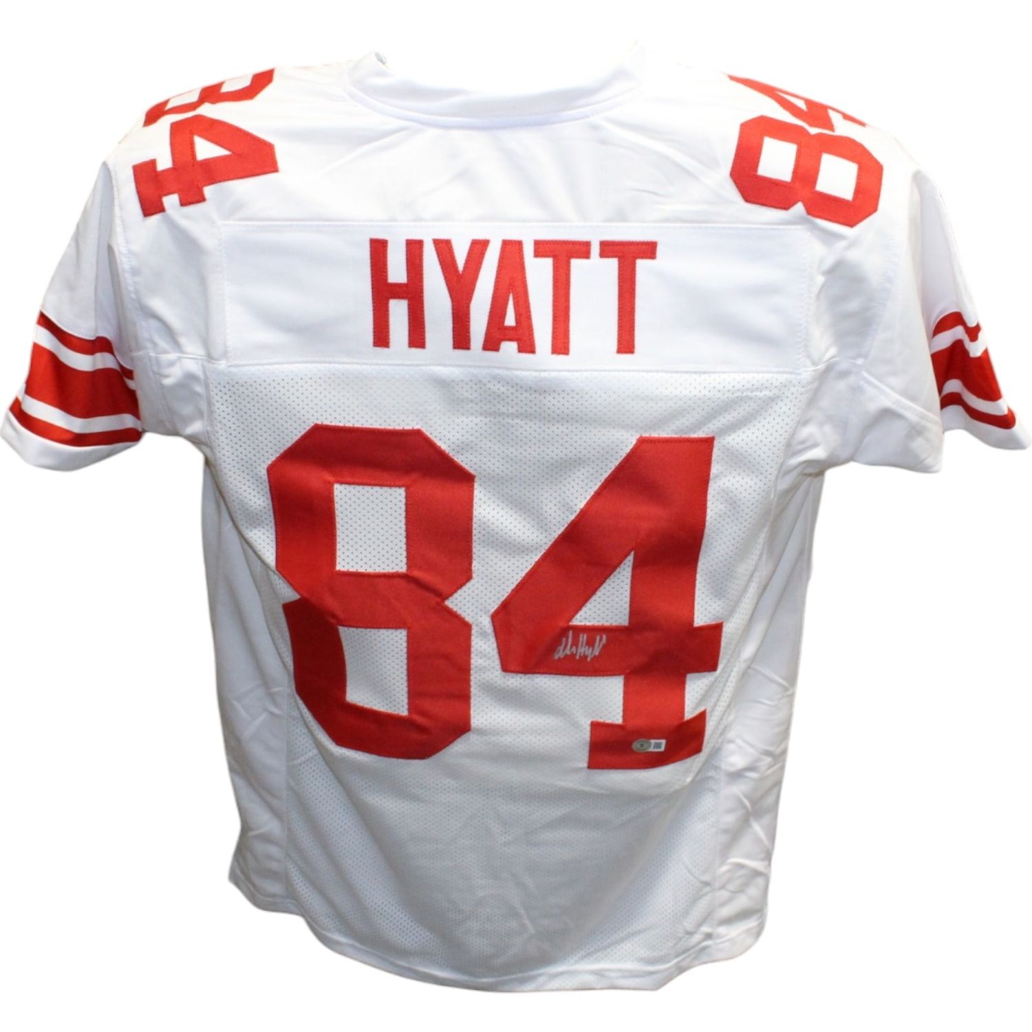 Jalin Hyatt Autographed/Signed Pro Style White Jersey Beckett