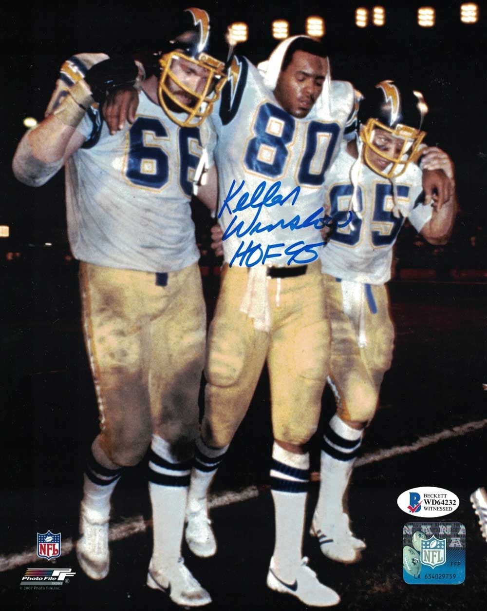 Kellen Winslow Autographed San Diego Chargers 8x10 Photo HOF BAS