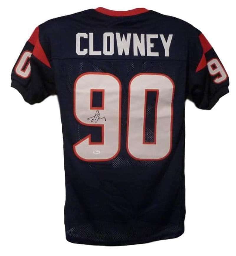 Jadeveon Clowney Autographed Houston Texans blue size XL jersey  JSA
