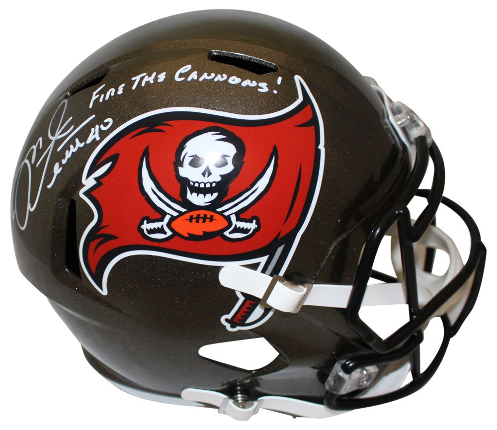 Mike Alstott Signed Tampa Bay Buccaneers F/S 97-13 Speed Helmet BAS
