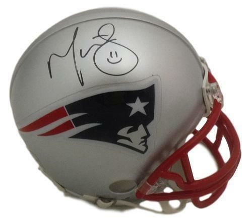 Martellus Bennett Autographed New England Patriots Mini Helmet JSA