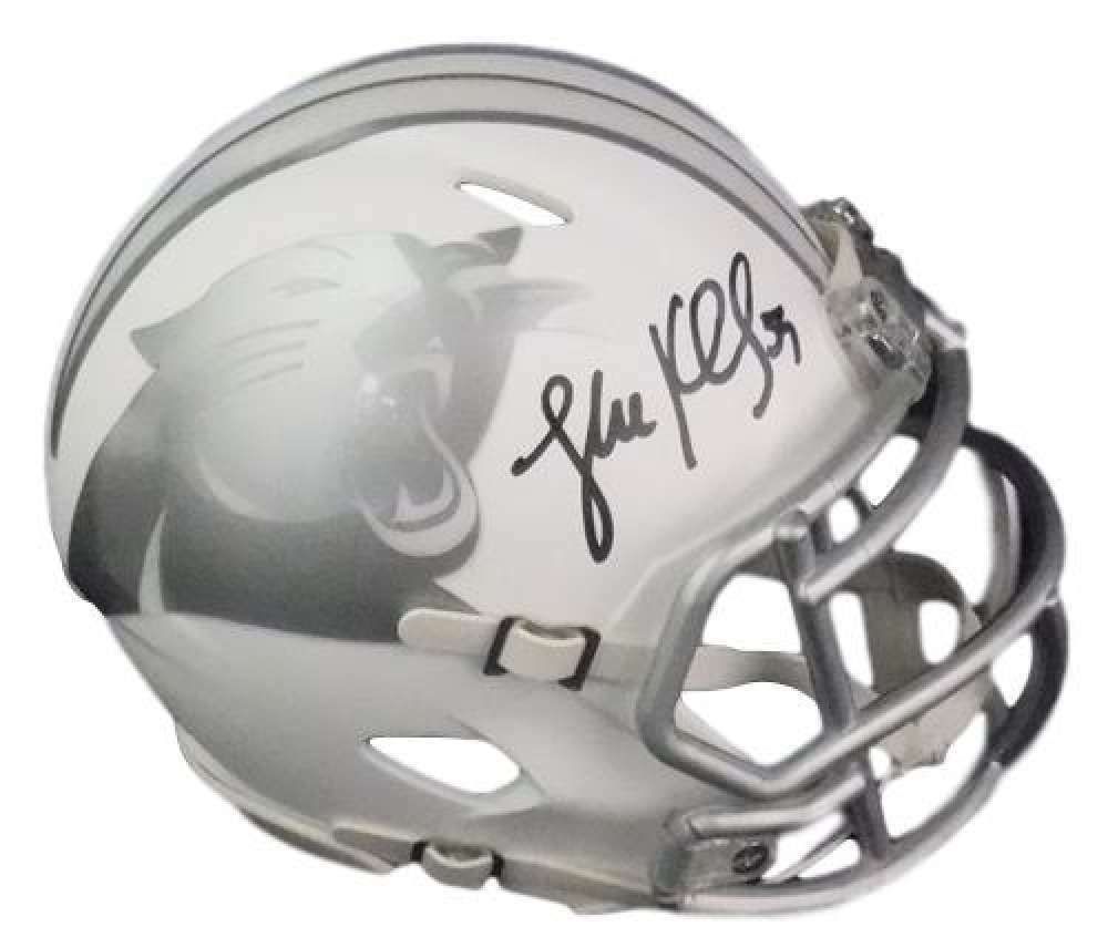 Luke Kuechly Autographed Carolina Panthers Ice Mini Helmet BEC