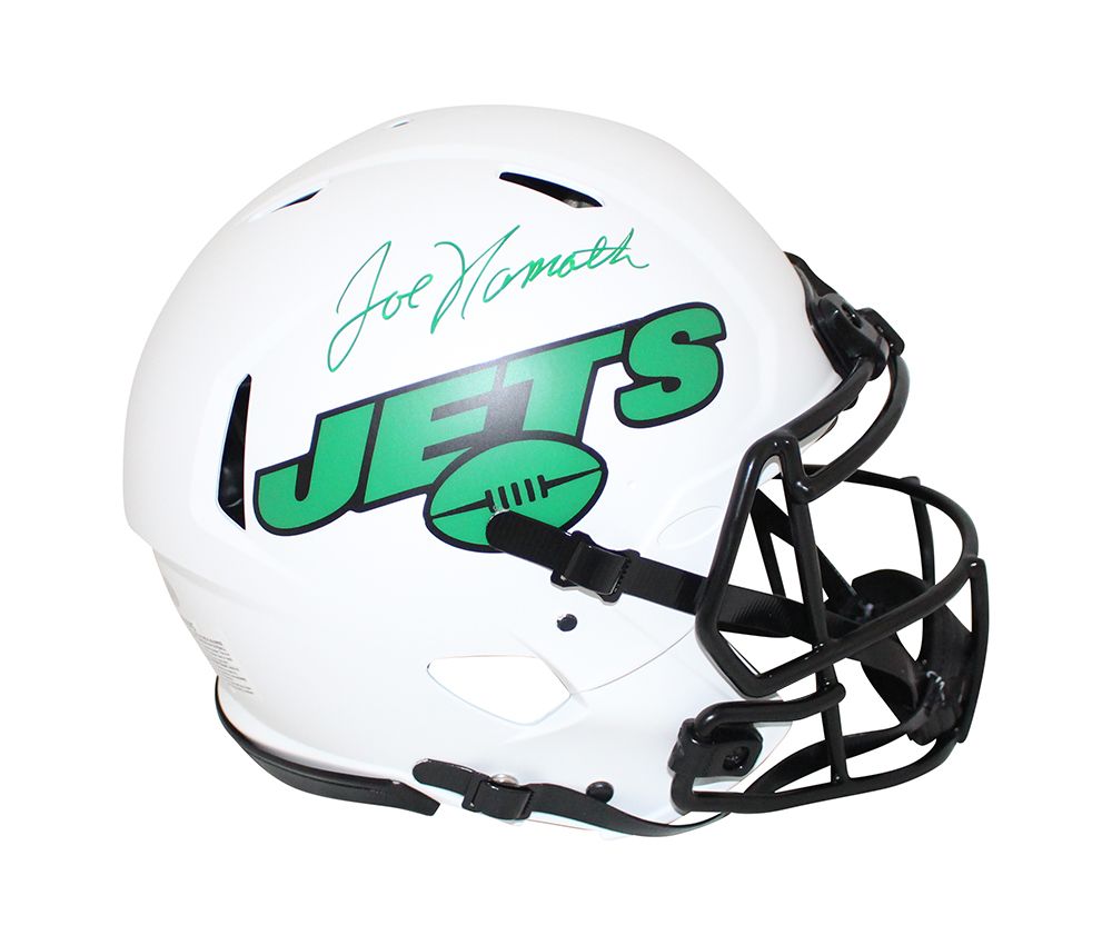 Joe Namath Autographed New York Jets Authentic Lunar Speed Helmet JSA
