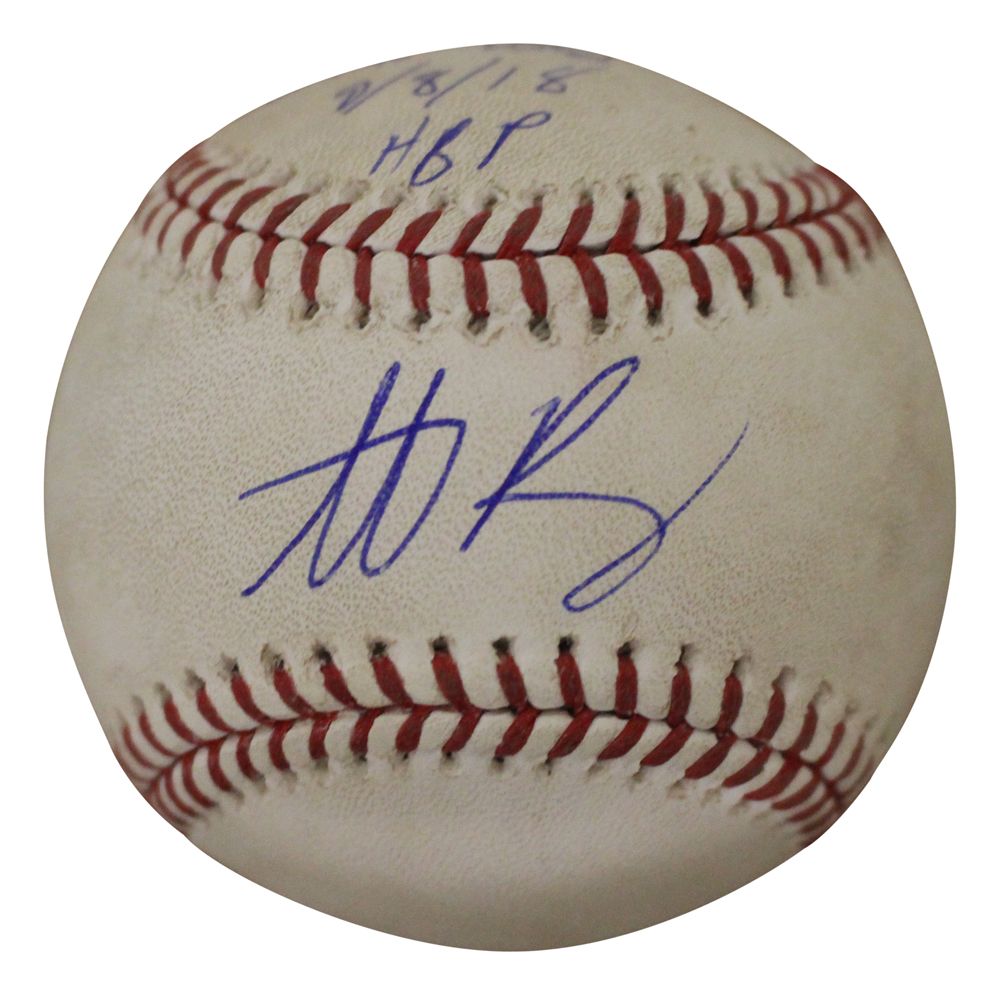 Anthony Rizzo Autographed Chicago Cubs Game Used OML Baseball BAS