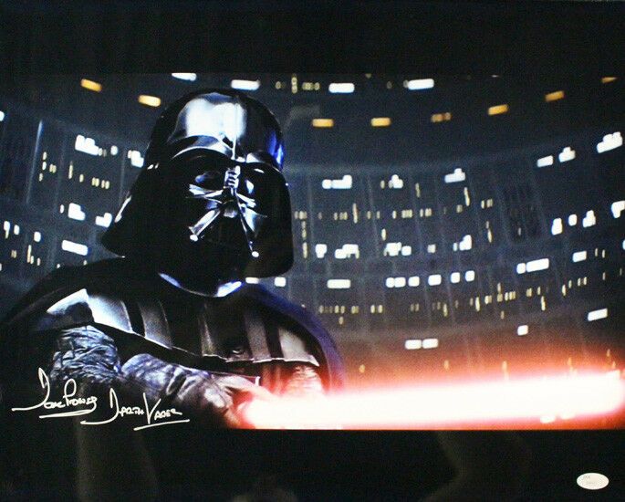 David Prowse Autographed Star Wars Darth Vader 16x20 Photo Empire Strikes Back JSA