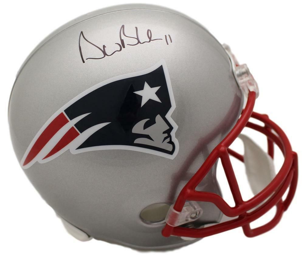 Drew Bledsoe Autographed New England Patriots Replica Helmet BAS