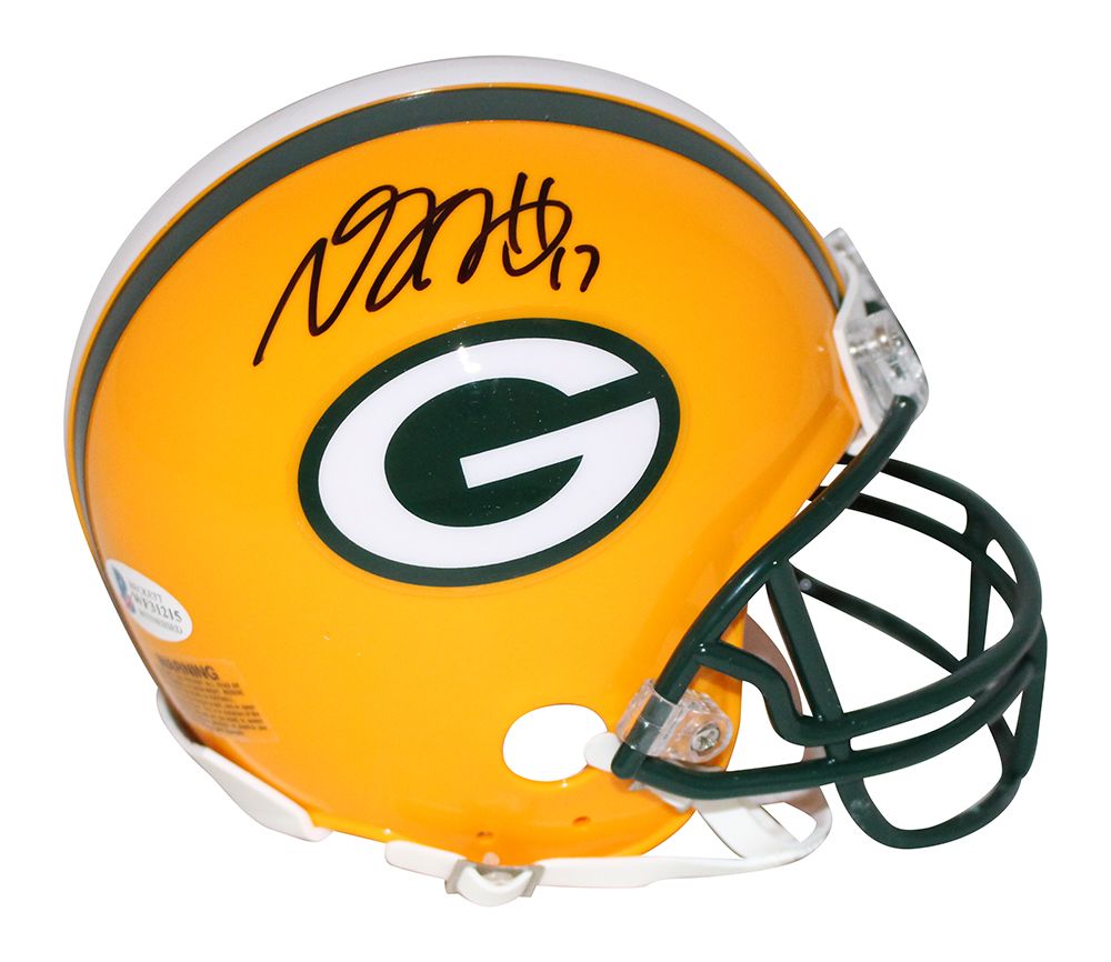 Davante Adams Autographed/Signed Green Bay Packers Mini Helmet BAS