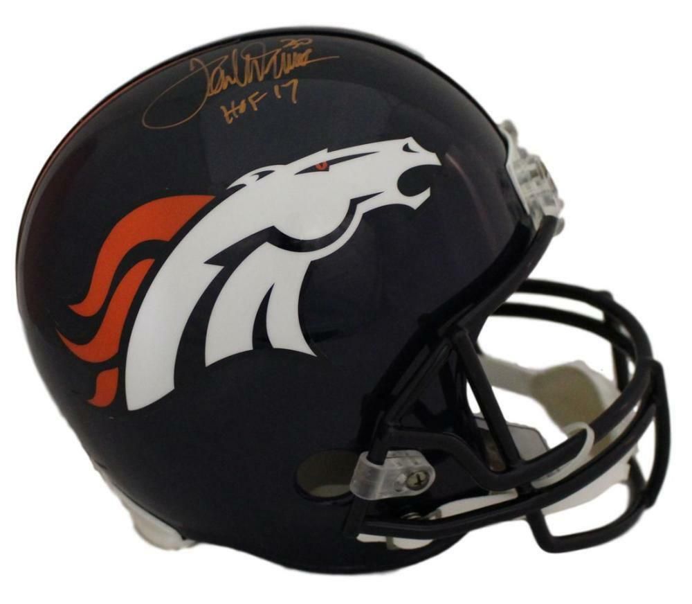 Terrell Davis Autographed Denver Broncos Proline Helmet HOF 17 in Orange RAD