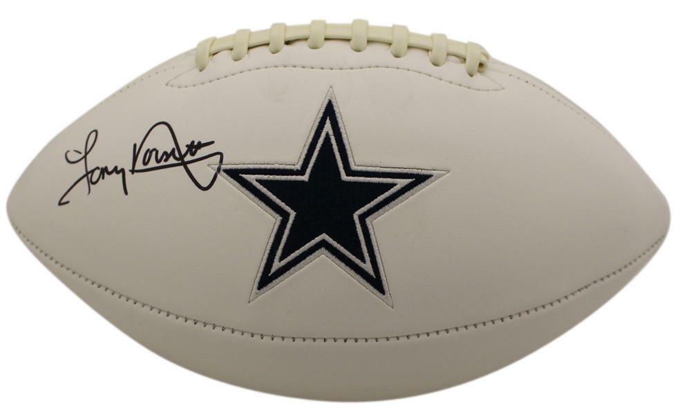 Tony Dorsett Autographed Dallas Cowboys White Logo Football BAS