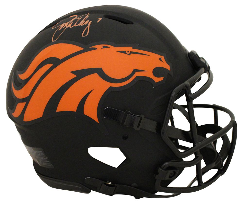John Elway Autographed Denver Broncos Authentic Eclipse Helmet BAS