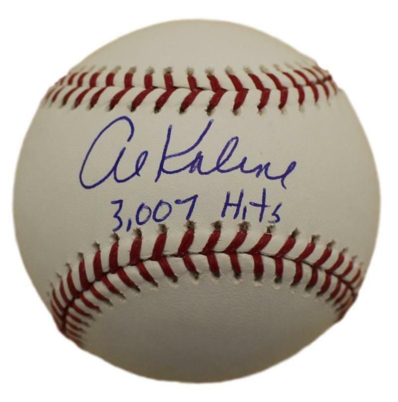 Al Kaline Autographed Detroit Tigers MLB Baseball w/3007 hits inscription