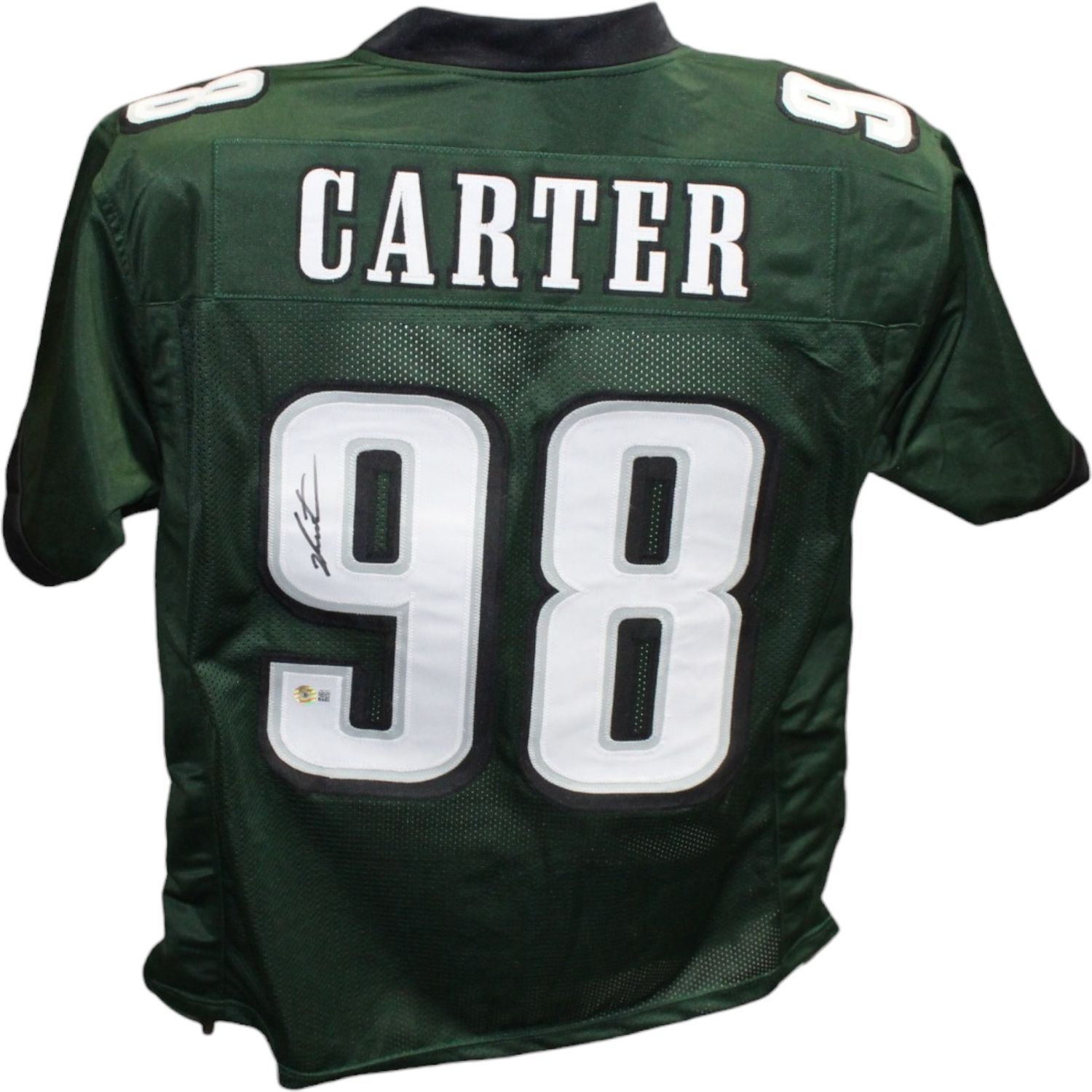 Jalen Carter Autographed/Signed Pro Style Green Jersey Beckett