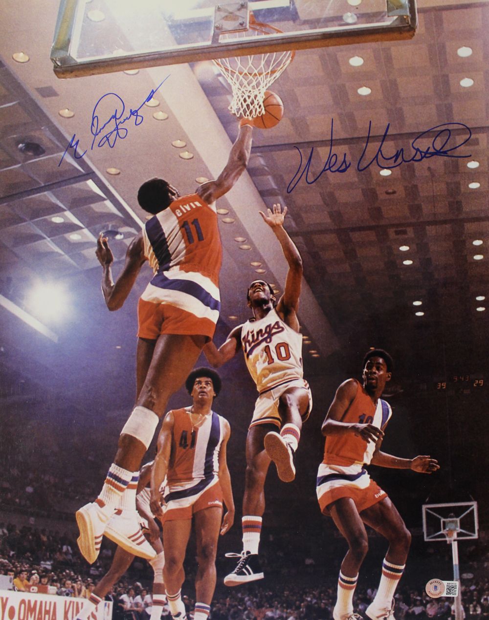 Elvin Hayes &amp; Wes Unseld Autographed Dry Mounted 16x20 Photo Beckett
