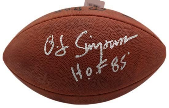 OJ Simpson Autographed Buffalo Bills Leather Football HOF JSA