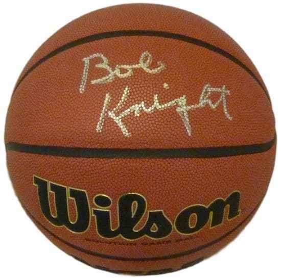 Bobby Knight Autographed Indiana Hoosiers Wilson Authentic NCAA Basketball JSA