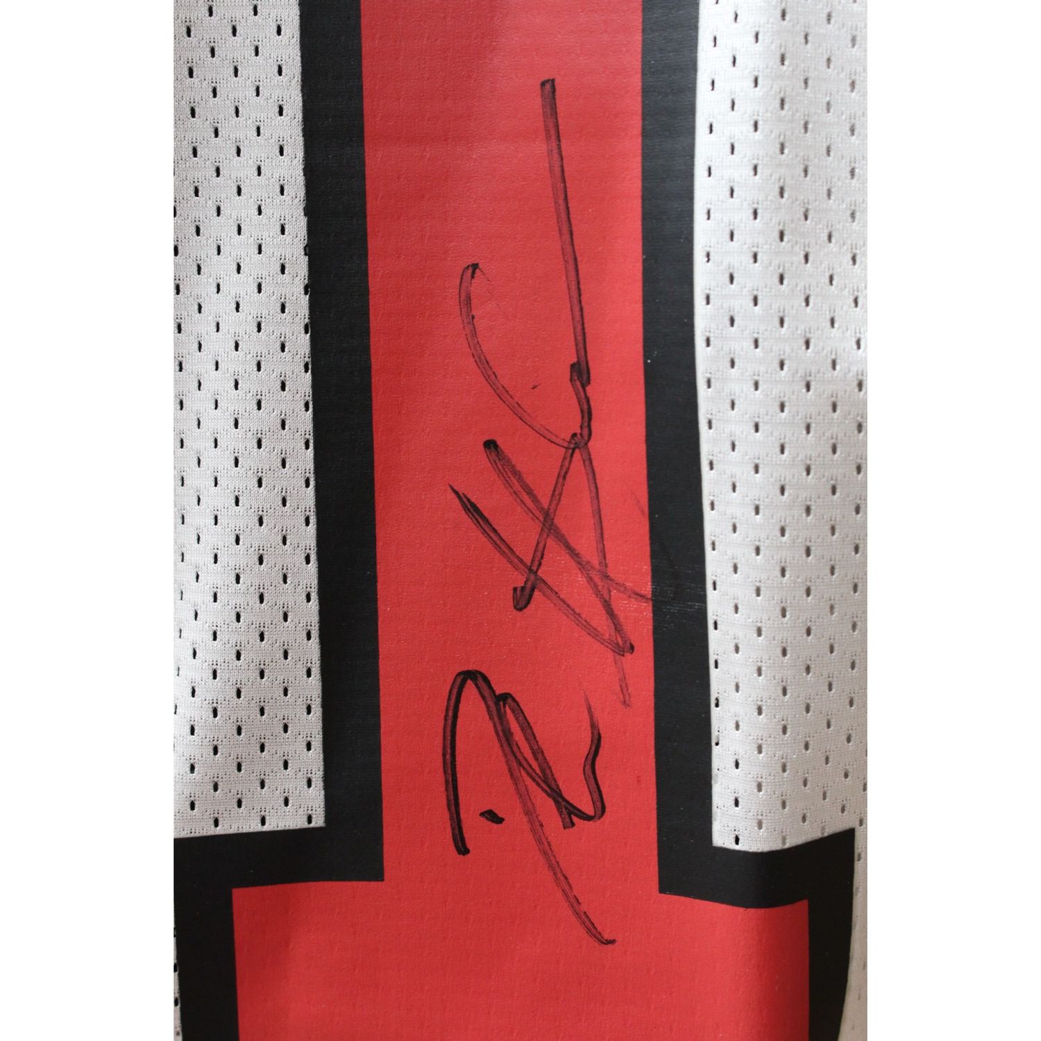 Deion Sanders Signed Atlanta Falcons M&amp;N White Jersey Beckett 44073