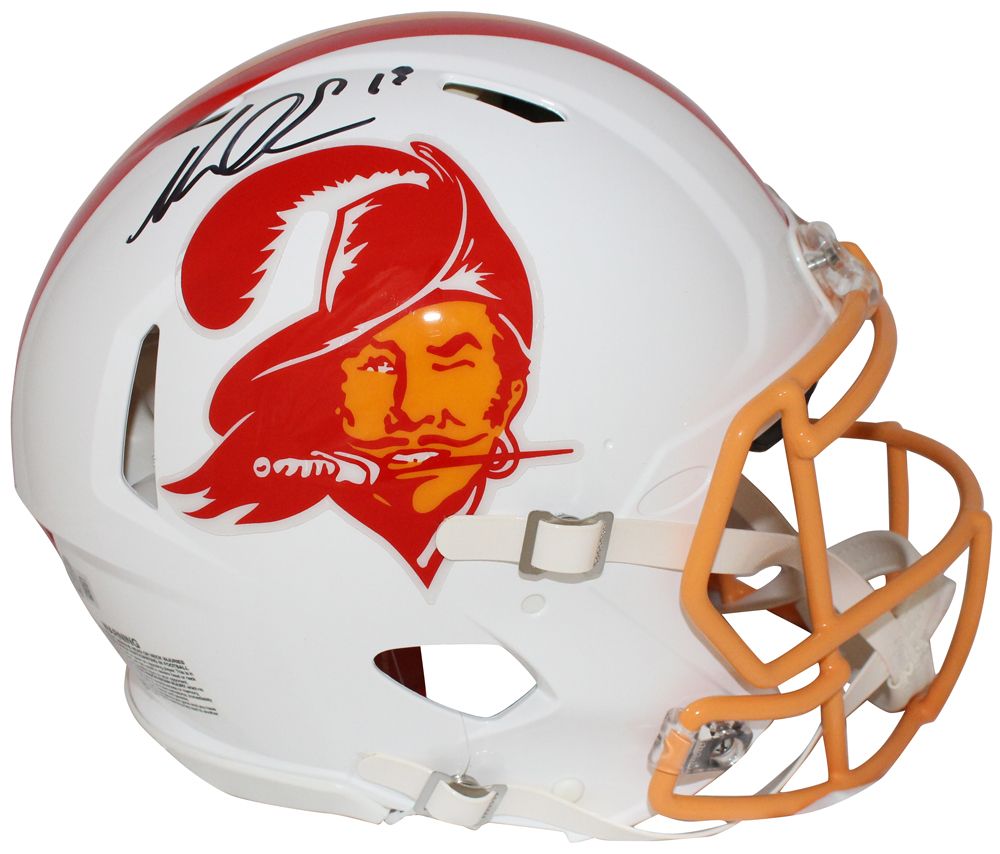 Mike Evans Signed Tampa Bay Bucs Spd TB Authentic Helmet Beckett 41038