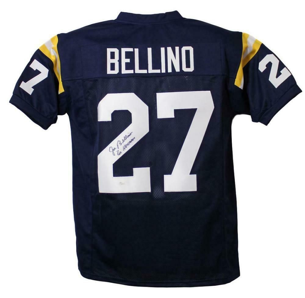 Joe Bellino Autographed Navy Midshipmen Blue XL Jersey JSA