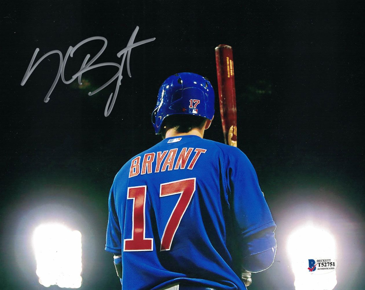 Kris Bryant Autographed/Signed Chicago Cubs 8x10 Photo BAS