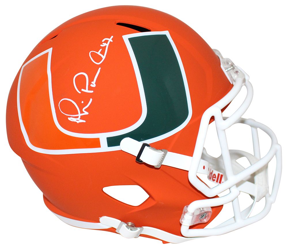 Michael Irvin Autographed/Signed Miami Hurricanes AMP Replica Helmet BAS