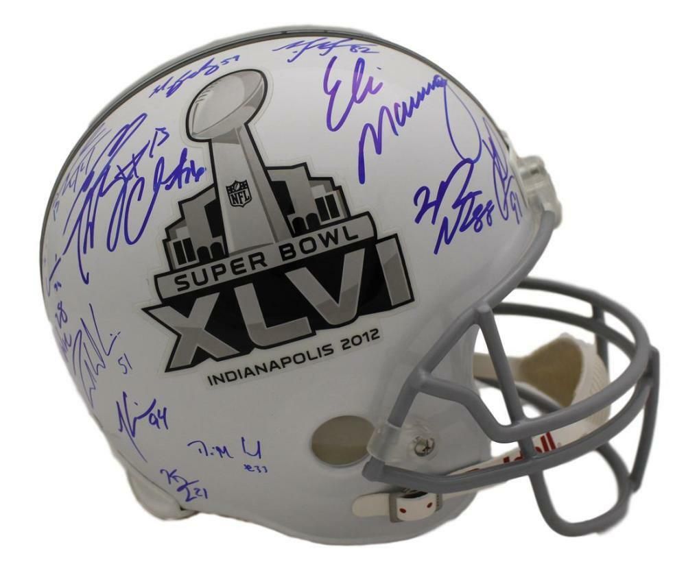 2011 New York Giants Team Autographed Replica SB XLVI Helmet 24 Sigs JSA
