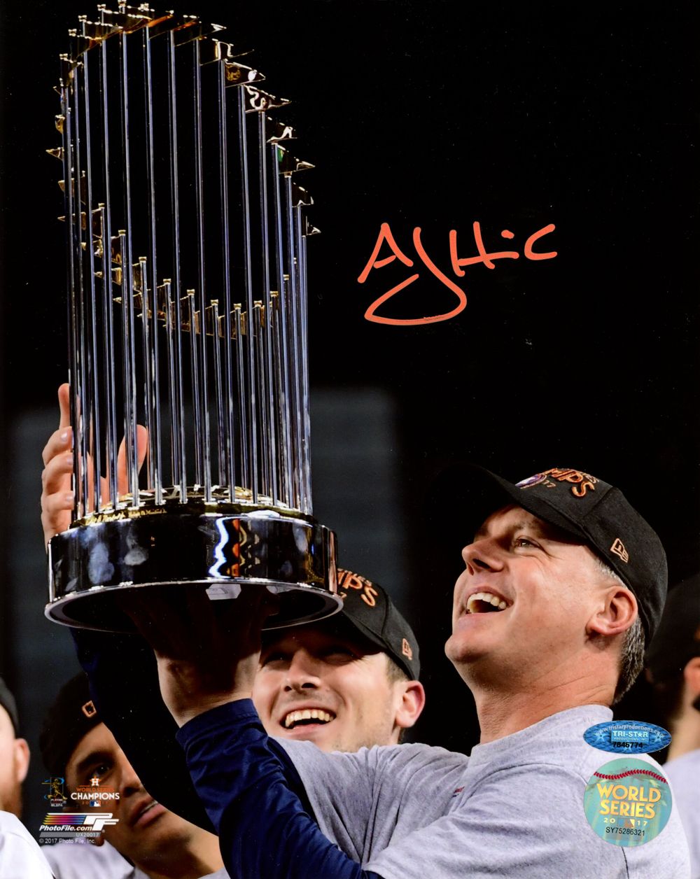 AJ Hinch Autographed/Signed Houston Astros 8x10 Photo Tristar