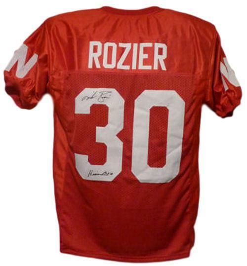 Mike Rozier Autographed Nebraska Cornhuskers Size XL red jersey w/Heisman 83