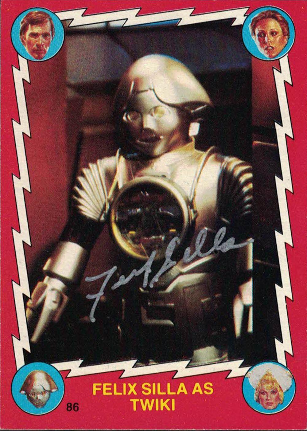 Feliz Silla Autographed/Signed Buck Rogers 1979 Twiki #86 Trading Card