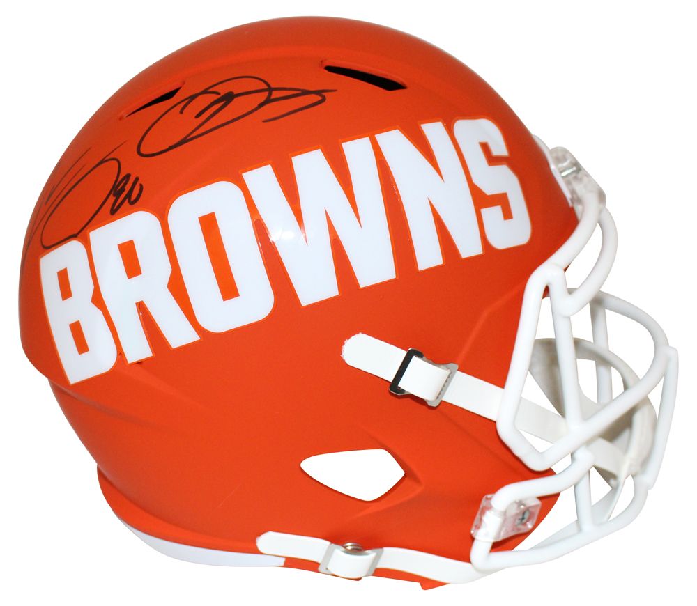 Odell Beckham &amp; Landry Signed Cleveland Browns AMP Replica Helmet JSA