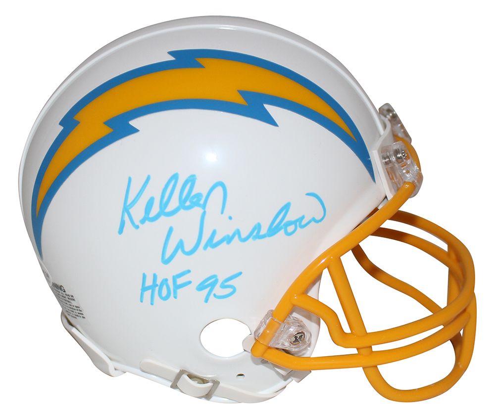 Kellen Winslow Autographed San Diego Chargers Mini Helmet HOF BAS