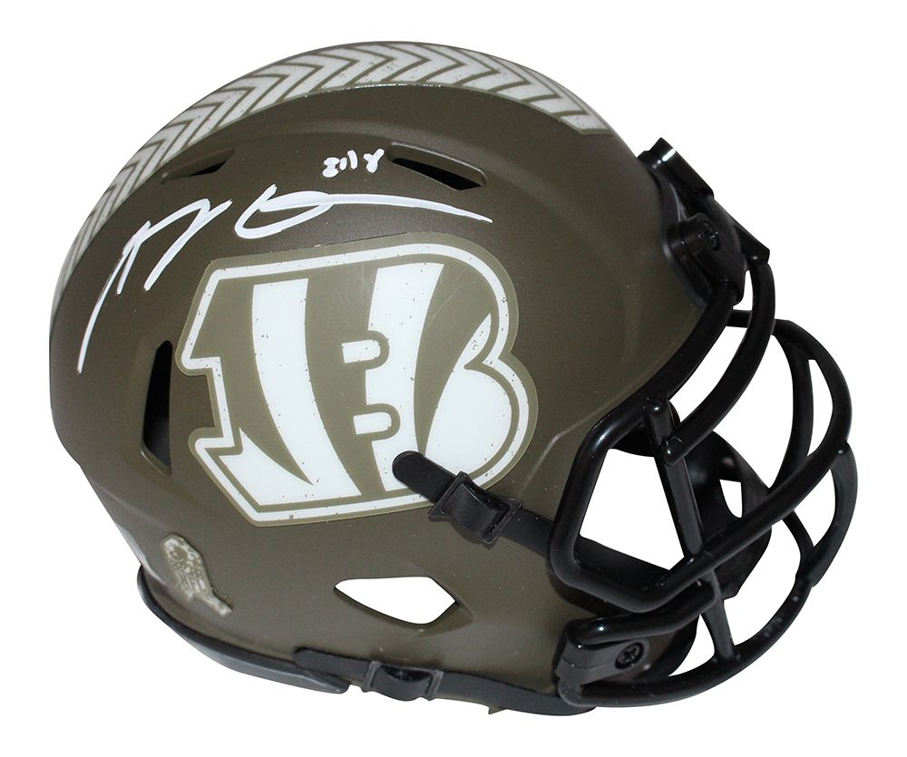 AJ Green Autographed Cincinnati Bengals Salute Mini Helmet Beckett