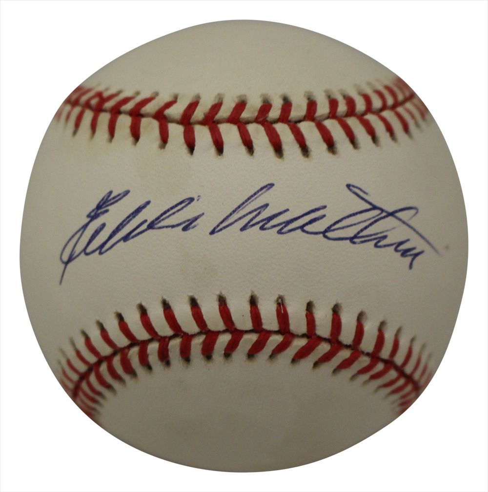 Eddie Matthews Signed Milwaukee Braves National League Baseball Beckett