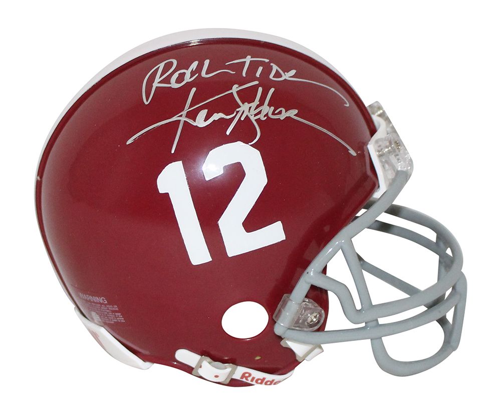 Ken Stabler Autographed Alabama Crimson Tide Mini Helmet Roll Tide BAS
