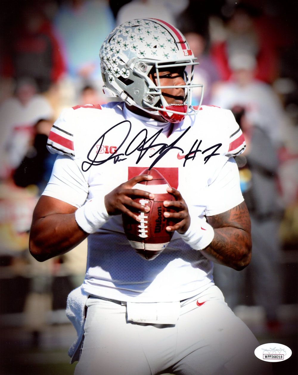 Dwayne Haskins Autographed/Signed Ohio State Buckeyes 8x10 Photo JSA