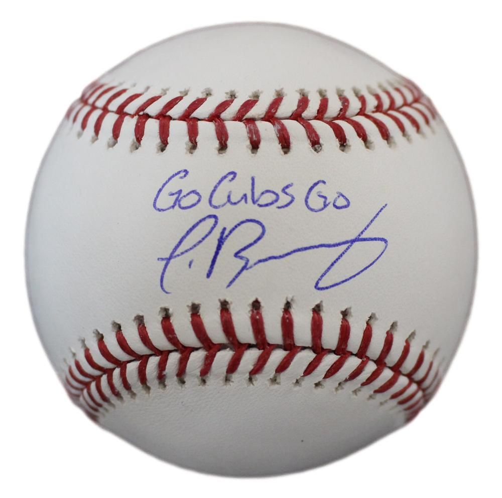Javier Baez Autographed/Signed Chicago Cubs OML Baseball Go Cubs Go MLB