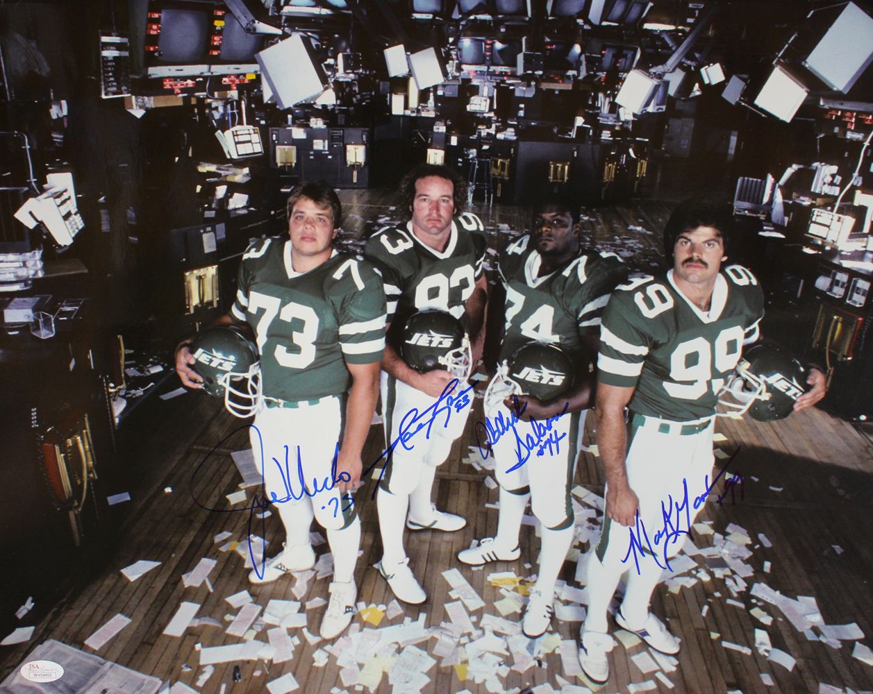 Sack Exchange Autographed/Signed New York Jets 16x20 Photo JSA