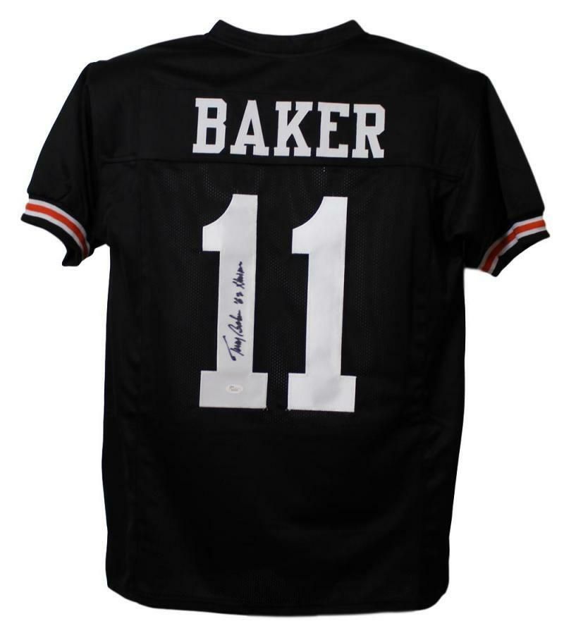 Terry Baker Autographed Oregon State Beavers XL Black Jersey Heisman JSA
