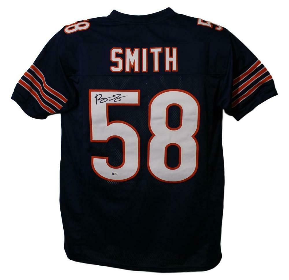 Roquan Smith Autographed Chicago Bears XL Blue Jersey BAS