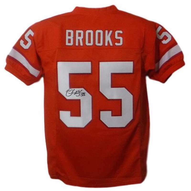 Derrick Brooks Autographed Tampa Bay Buccaneers Custom Size XL TB Orange Jersey JSA